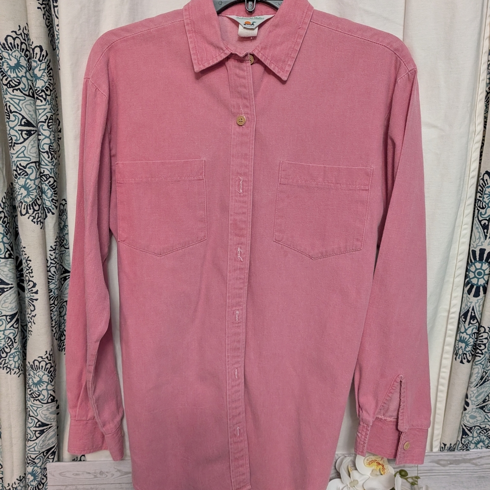 Vintage Pink Button-Up Shirt